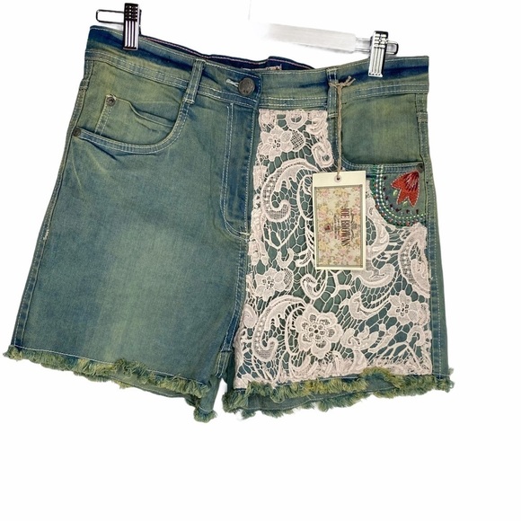Festival Denim and Lace Short 90’s Y2K - Picture 3 of 15